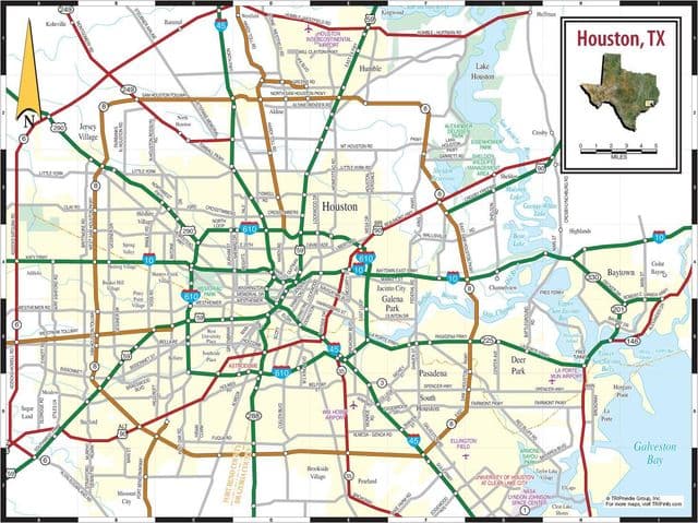 Houston roads map